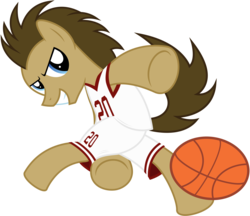 Size: 7000x6050 | Tagged: safe, artist:caliazian, doctor whooves, time turner, earth pony, pony, g4, .svg available, absurd resolution, ball, basketball, clothes, jersey, male, simple background, solo, sports, stallion, transparent background, vector
