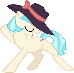 Size: 4083x4052 | Tagged: safe, artist:ironm17, coco pommel, g4, rarity investigates, absurd resolution, female, hat, pose, simple background, solo, transparent background, vector