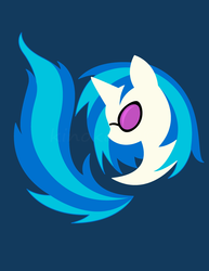 Size: 2550x3300 | Tagged: safe, artist:kinokashi, dj pon-3, vinyl scratch, g4, emblem of harmony, female, minimalist, solo