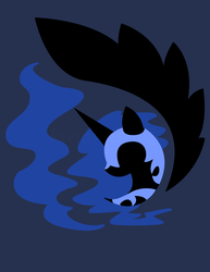 Size: 2550x3300 | Tagged: safe, artist:kinokashi, nightmare moon, g4, emblem of harmony, female, minimalist, solo