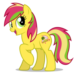 Size: 2800x2800 | Tagged: safe, artist:mixermike622, kiwi tart, pony, g3, g4, female, g3 to g4, generation leap, simple background, solo, transparent background, vector