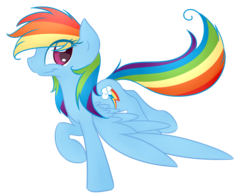 Size: 1024x793 | Tagged: safe, artist:felcia, rainbow dash, g4, backwards cutie mark, female, simple background, solo