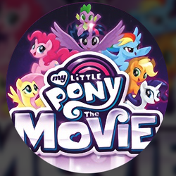 Size: 520x520 | Tagged: safe, applejack, fluttershy, pinkie pie, rainbow dash, rarity, spike, twilight sparkle, alicorn, pony, g4, my little pony: the movie, official, concept art, logo, mane six, movie designs, twilight sparkle (alicorn)