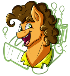 Size: 1529x1651 | Tagged: safe, artist:hilis, cheese sandwich, pony, g4, bust, head, looking back, male, open mouth, portrait, simple background, solo, transparent background