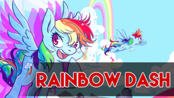 Size: 640x360 | Tagged: safe, rainbow dash, pony, g4, cloudsdale, flying