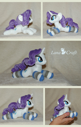 Size: 3008x4712 | Tagged: safe, artist:lanacraft, rarity, g4, beanie (plushie), clothes, irl, photo, plushie, socks, striped socks, toy