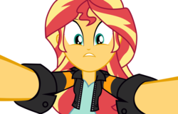 Size: 3849x2481 | Tagged: safe, artist:riariirii2, sunset shimmer, equestria girls, g4, my little pony equestria girls: friendship games, clothes, high res, leather jacket, photoshop, simple background, solo, transparent background, vector