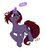 Size: 1833x2011 | Tagged: safe, artist:peachpalette, oc, oc only, oc:blackberry tart, pony, unicorn, ankh, female, glasses, magic, mare, pencil, solo