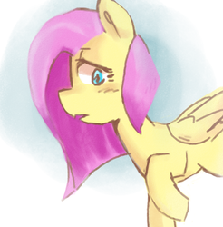 Size: 695x706 | Tagged: safe, fluttershy, g4, concerned, female, open mouth, raised hoof, solo