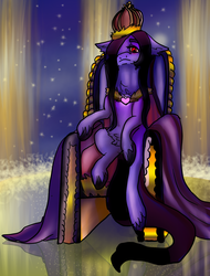 Size: 1556x2048 | Tagged: safe, artist:brainiac, oc, oc only, oc:brainiac, pony, cape, clothes, crown, full body, gold, jewelry, king, male, reflection, regalia, solo, stallion, unshorn fetlocks