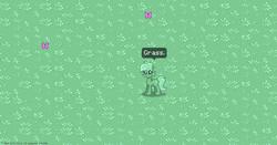 Size: 1280x669 | Tagged: safe, oc, oc only, oc:grass, butterfly, pony, pony town, captain obvious, solo