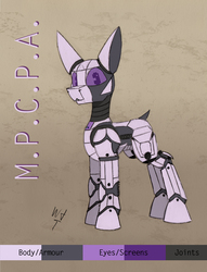 Size: 3983x5217 | Tagged: safe, artist:php122, oc, oc only, oc:m.p.c.p.a., pony, robot, cute, female, mare, reference sheet