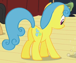 Size: 348x291 | Tagged: safe, screencap, lemon hearts, pony, g4, hearth's warming eve (episode), butt, cropped, female, hearth's warming eve, magic, mare, plot, solo