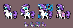 Size: 459x180 | Tagged: safe, artist:regnsloja, rarity, g4, pixel art