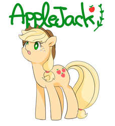 Size: 549x600 | Tagged: safe, artist:tomitake, applejack, g4, female, pixiv, solo