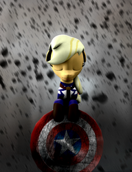 Size: 1024x1334 | Tagged: safe, artist:fd-daylight, applejack, g4, 3d, captain america, captain equestria, crossover, eyes closed, female, poster, solo, source filmmaker