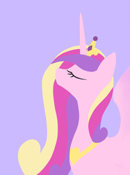 Size: 1280x1707 | Tagged: safe, artist:sweet-blasphemy-mlp, princess cadance, g4, female, lineless, portrait, solo