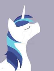 Size: 1024x1365 | Tagged: safe, artist:sweet-blasphemy-mlp, shining armor, g4, deviantart watermark, lineless, male, obtrusive watermark, portrait, solo, watermark