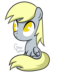 Size: 1600x2000 | Tagged: safe, artist:graytyphoon, derpy hooves, pegasus, pony, g4, cute, derpabetes, female, mare, simple background, sitting, solo, white background