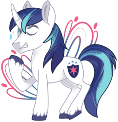 Size: 1540x1588 | Tagged: safe, artist:7ebrah, shining armor, g4, male, one eye closed, solo, wings, wink