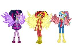 Size: 1024x736 | Tagged: safe, artist:pastel-pony-artist, rainbow dash, sci-twi, sunset shimmer, twilight sparkle, equestria girls, g4, my little pony equestria girls: legend of everfree, crystal gala