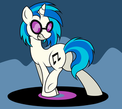 Size: 2448x2198 | Tagged: safe, artist:itshiptoflunkbees, dj pon-3, vinyl scratch, pony, unicorn, g4, butt, female, glowstick, high res, plot, record, solo