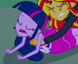 Size: 668x554 | Tagged: safe, screencap, sunset shimmer, twilight sparkle, equestria girls, g4, cropped, not what it looks like, out of context, tackle