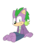 Size: 392x523 | Tagged: safe, artist:luigiisgod, spike, anthro, g4, art trade, male, solo, sonic the hedgehog (series), sonicified