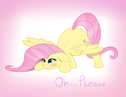 Size: 1318x1024 | Tagged: safe, artist:dybekscoots, fluttershy, g4, bent over, blushing, cute, face down ass up, female, shyabetes, smiling, solo