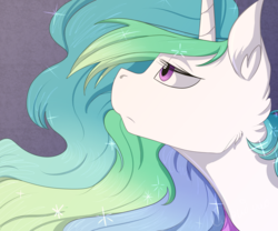 Size: 6000x5000 | Tagged: safe, artist:caprisart, princess celestia, g4, absurd resolution, ear fluff, female, looking up, portrait, solo