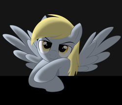 Size: 996x854 | Tagged: safe, artist:nabbiekitty, edit, derpy hooves, pegasus, pony, g4, female, mare, smirk, solo, underp