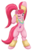 Size: 2200x3400 | Tagged: safe, artist:ohemo, pacific glow, earth pony, pony, g4, bipedal, female, high res, looking at you, mare, one eye closed, pigtails, simple background, solo, transparent background, wink
