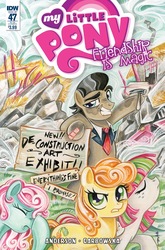 Size: 1054x1600 | Tagged: safe, artist:sararichard, idw, blossomforth, carrot top, filthy rich, golden harvest, g4, spoiler:comic, spoiler:comic47, cover