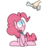 Size: 616x573 | Tagged: safe, artist:mr-degration, pinkie pie, g4, behaving like a dog, blushing, bone, charm, collar, digital art, hand, pet play, pet tag, pony pet, puppy pie, simple background, sitting, tongue out, transparent background