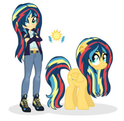 Size: 872x853 | Tagged: safe, artist:unoriginai, equestria girls, g4, commission, magical lesbian spawn, offspring, parent:indigo zap, parent:sunset shimmer, parents:sunsetzap, simple background, transparent background