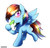 Size: 2008x1933 | Tagged: safe, artist:papibabidi, rainbow dash, g4, backwards cutie mark, blushing, female, food, newbie artist training grounds, popsicle, solo