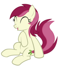 Size: 5600x5200 | Tagged: safe, artist:neroshade, roseluck, earth pony, pony, g4, ^^, absurd resolution, eyes closed, female, oh you, show accurate, simple background, sitting, solo, transparent background, vector