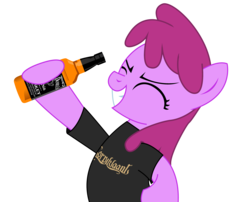 Size: 4000x3224 | Tagged: safe, artist:shadyhorseman, berry punch, berryshine, earth pony, pony, g4, alcohol, eyes closed, female, korpiklaani, simple background, solo, transparent background, vector