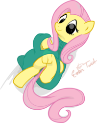 Size: 1310x1652 | Tagged: safe, artist:embertwist, fluttershy, g4, clothes, female, solo, sweater, sweatershy