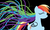 Size: 10000x6000 | Tagged: safe, artist:alligatorgummy, rainbow dash, g4, absurd resolution, eyes closed, female, minimalist, solo, wallpaper