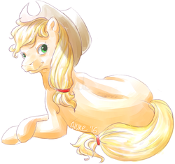 Size: 700x657 | Tagged: safe, artist:alukelele, applejack, g4, female, solo