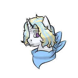 Size: 1000x1000 | Tagged: safe, artist:pencilnotemlp, oc, oc only, offspring, parent:prince blueblood, parent:trixie, parents:bluetrix, portrait, solo