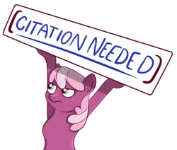 Size: 2222x1888 | Tagged: safe, artist:xchan, derpibooru exclusive, cheerilee, earth pony, pony, g4, bipedal, cheeribetes, citation needed, cute, female, frown, reaction image, sign, simple background, solo, transparent background, wikipedia, xkcd