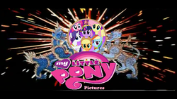 Size: 1366x768 | Tagged: safe, artist:disneythx, applejack, fluttershy, pinkie pie, rainbow dash, rarity, twilight sparkle, g4, chaiyo, logo, mane six, my little pony logo