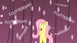 Size: 5181x2917 | Tagged: safe, artist:hoodie-stalker, fluttershy, pegasus, pony, g4, bipedal, female, microphone, solo