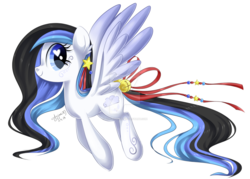 Size: 1280x914 | Tagged: safe, artist:jojuki, artist:jojuki-chan, oc, oc only, oc:star belle, pegasus, pony, heart eyes, solo, wingding eyes