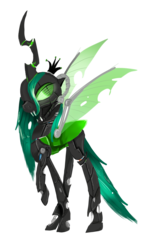 Size: 1080x1920 | Tagged: safe, artist:nuttypanutdy, queen chrysalis, changeling, changeling queen, pony, robot, robot changeling, g4, bugbot, female, queen chrysabot, roboticization, simple background, solo, transparent background