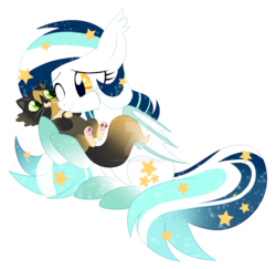 Size: 1600x1558 | Tagged: safe, artist:centchi, oc, oc only, oc:wistful galaxy, bat pony, cat, pony, crying, cute, watermark