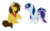 Size: 3000x1846 | Tagged: safe, artist:hilis, artist:hirundoarvensis, oc, oc only, oc:flower blaze, oc:october, pegasus, pony, unicorn, clothes, collaboration, horn, pegasus oc, scarf, simple background, sitting, transparent background, unicorn oc, wings