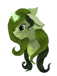 Size: 2418x3216 | Tagged: safe, artist:aria-winter54, oc, oc only, oc:tierue, pony, unicorn, gift art, glowing horn, high res, horn, portrait, solo